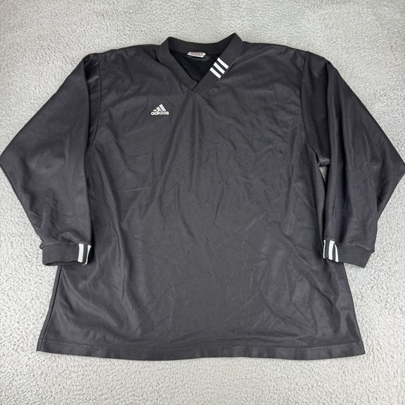 adidas Other - Adidas's Mens Shirt‎ Size Lg Vintage Pullover Black Dazzle Soccer Goalie 90s Y2k